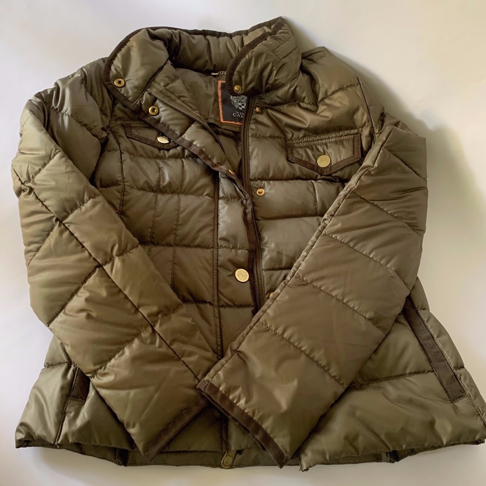 Vince Camuto XS Military Green Puffer